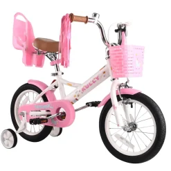 RULLY Kinderfahrrad 12/14/16 Zoll Bike -höhenverstellbar, Stützräder, Rücktrittbremse