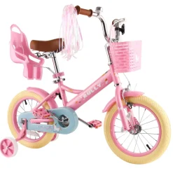 RULLY Kinderfahrrad 12/14/16 Zoll Bike -höhenverstellbar, Stützräder, Rücktrittbremse