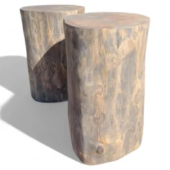 Runder Eichenholzstamm, Farbe Anthrazit, Eichenstamm, Eichenholz, Massivholz,