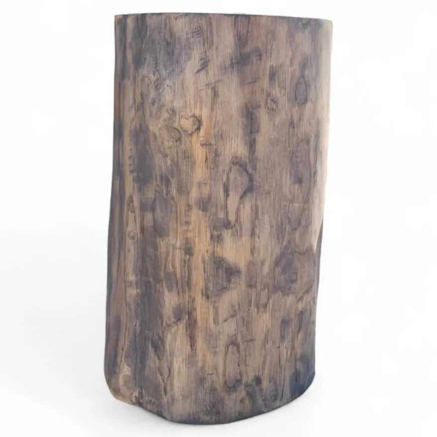 Runder Eichenholzstamm, Farbe Anthrazit, Eichenstamm, Eichenholz, Massivholz,