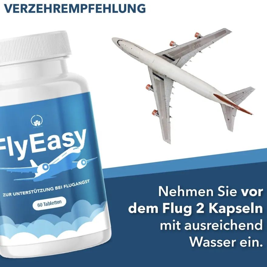 Saint Nutrition® FlyEasy | gegen Flugangst - Für entspannte Flüge - Reise und Travel
