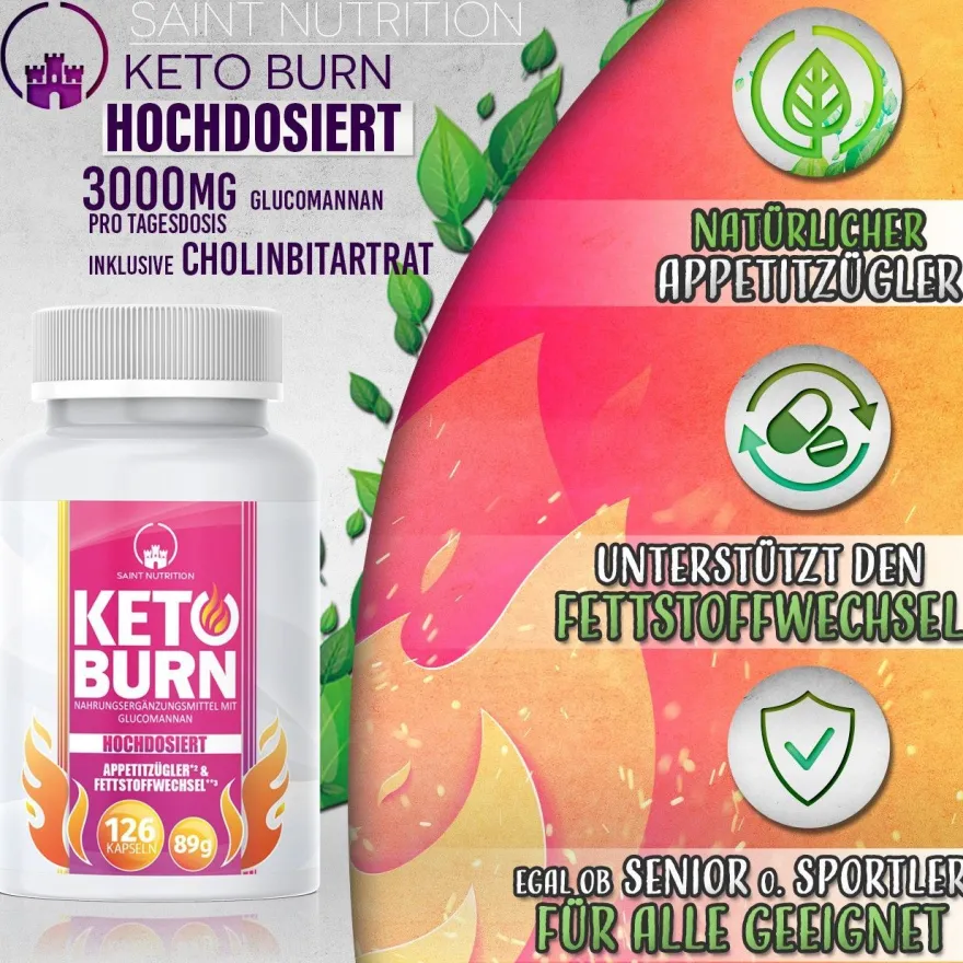 Saint Nutrition® Keto Burn - abnehmen - Stoffwechsel aktivieren