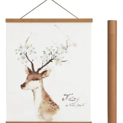Sanauto Magnetische Posterleiste aus Holz, 28 cm, Teak - Einfache und