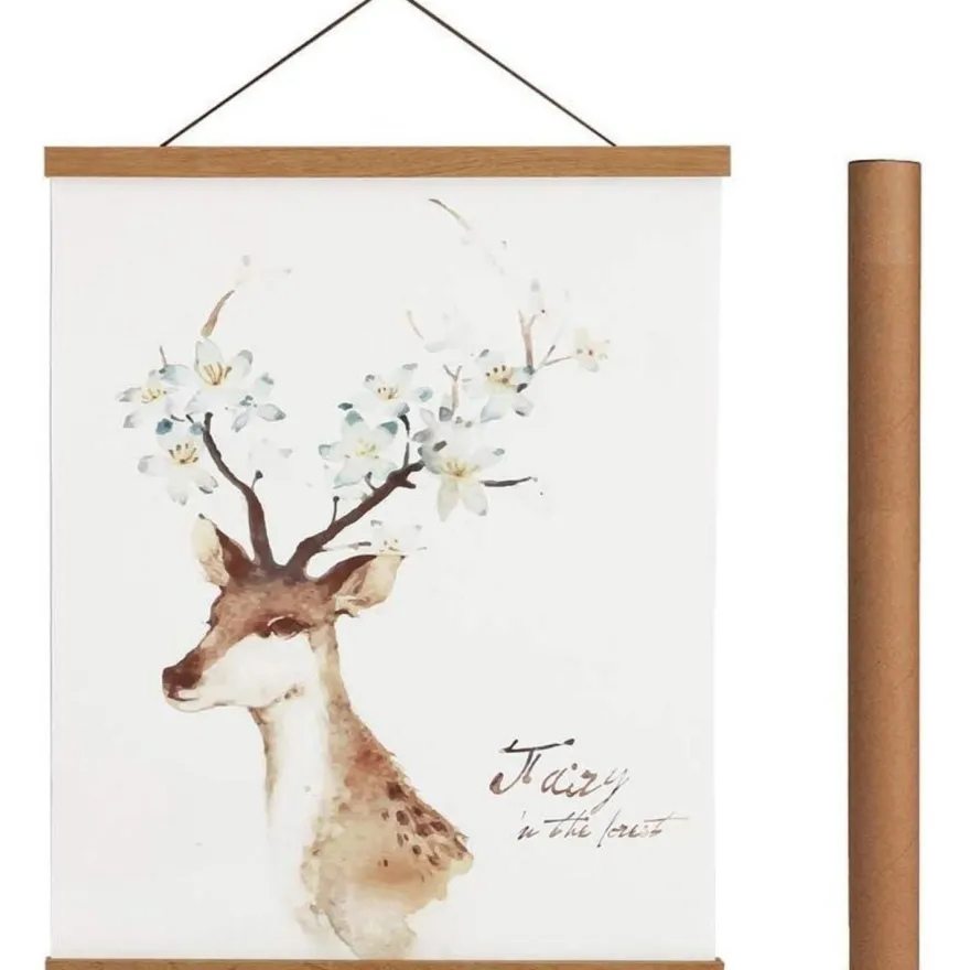 Sanauto Magnetische Posterleiste aus Holz, 28 cm, Teak - Einfache und