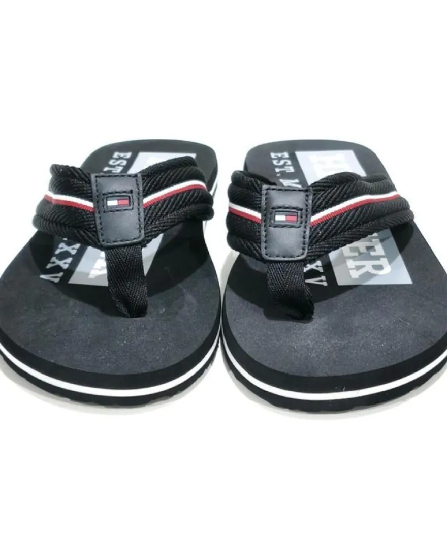 Sandalen Tommy Hilfiger Textil schwarz