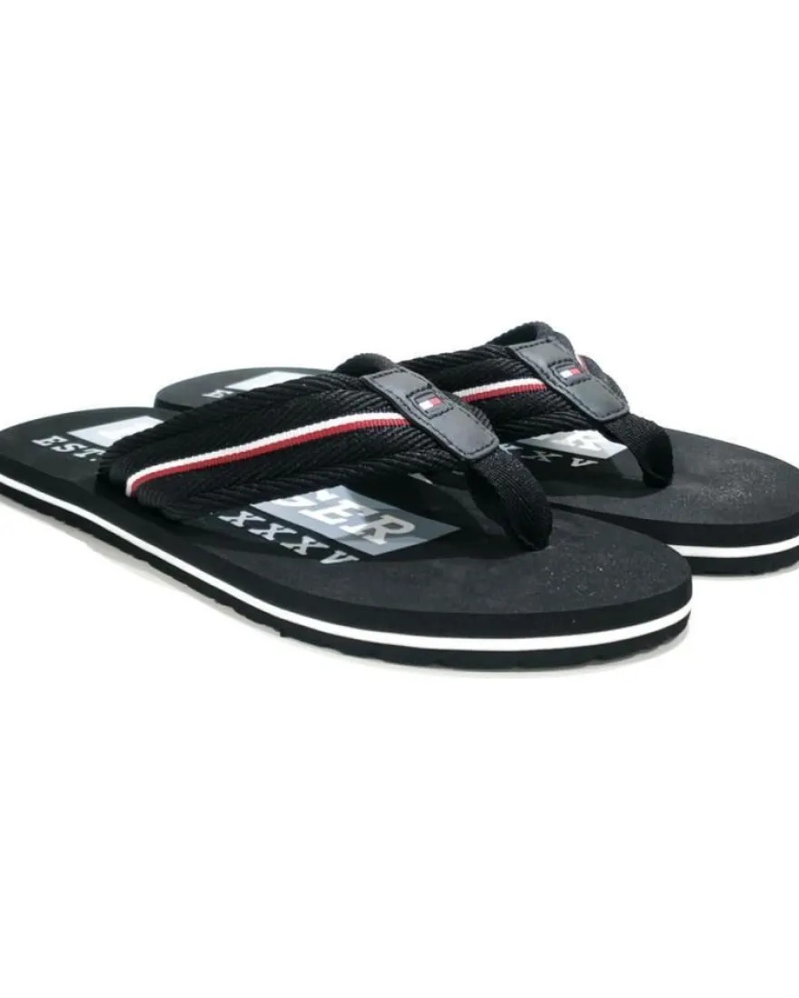Sandalen Tommy Hilfiger Textil schwarz