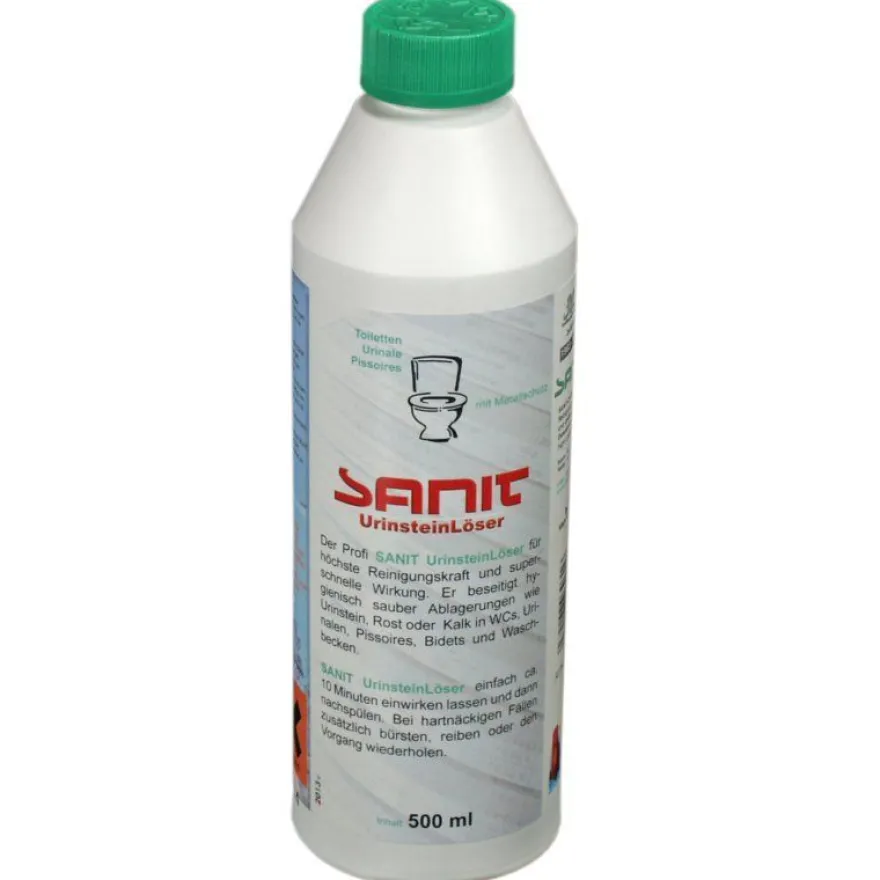 SANIT Urinsteinlöser 12 x 500ml beseitigt hygienisch sauber Urinstein, Rost oder Kalk