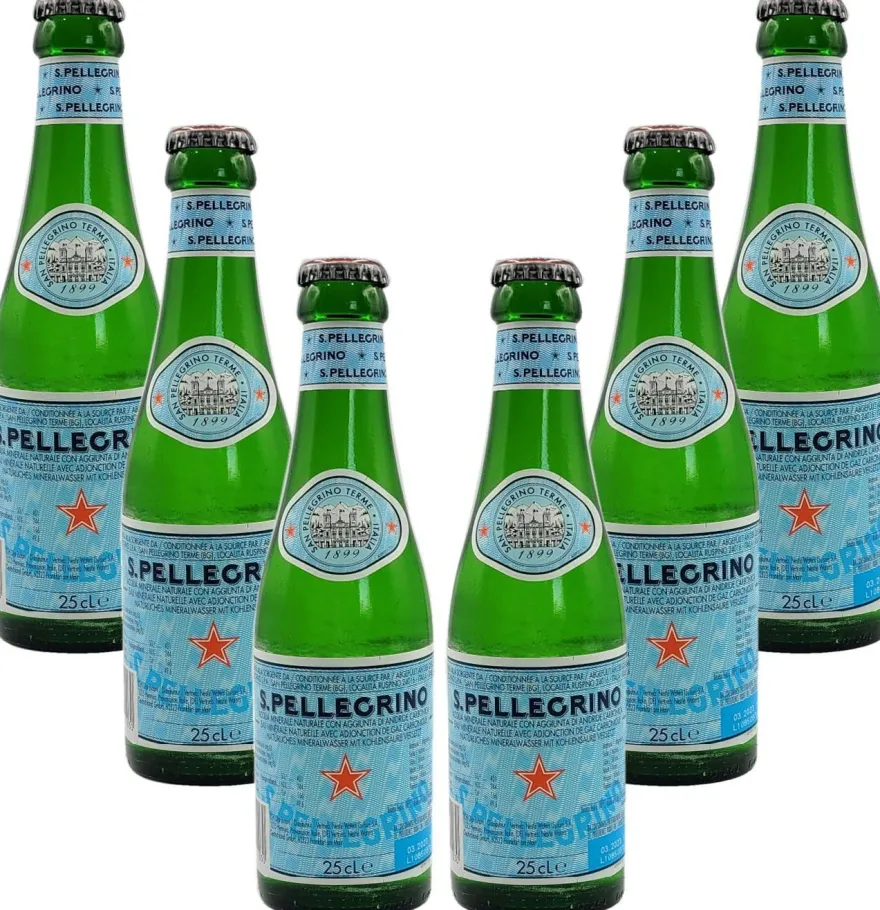 San Pellegrino 6er Set Mineralwasser 6x 0,25l mit Kohlensäure inkl. Pfand MEHRW