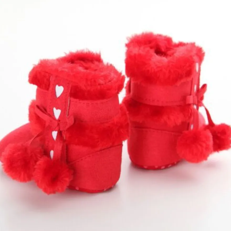 Saugling Stiefel Pluschgekleidet Warme Schuhe Kleinkind Mode Boden