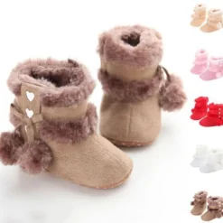 Saugling Stiefel Pluschgekleidet Warme Schuhe Kleinkind Mode Boden