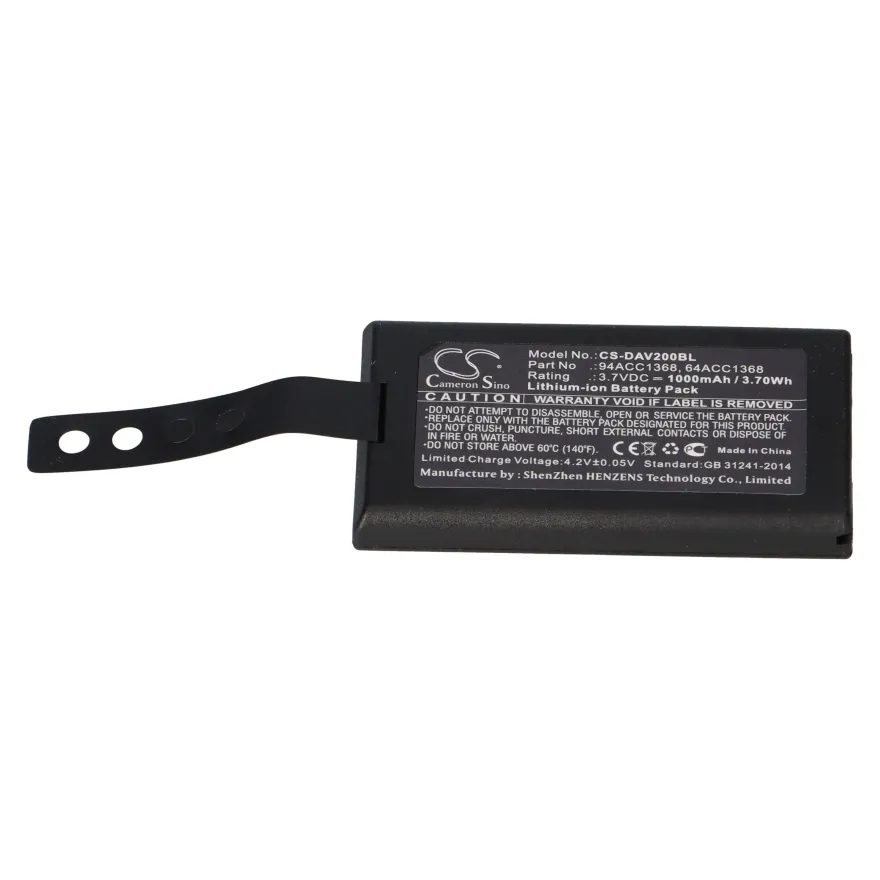 Scanner-Akku 3,7V 1Ah passend für Datalogic CVR2 Memor X3
