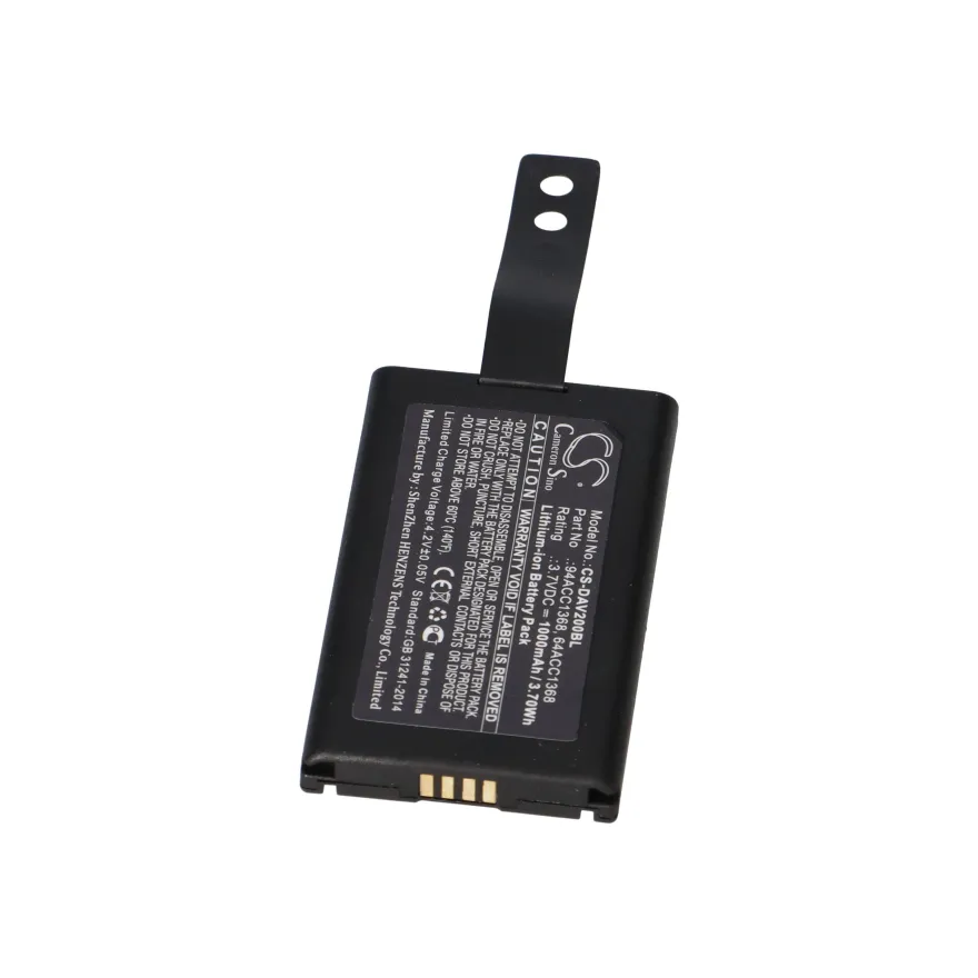Scanner-Akku 3,7V 1Ah passend für Datalogic CVR2 Memor X3