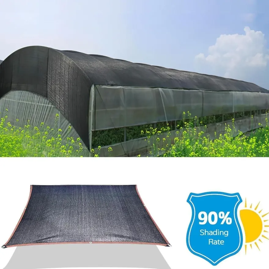 Schattierungsnetz 2x2m für Gewächshaus Schattiernetz Sonnensegel 90% Shading