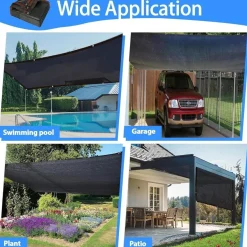 Schattierungsnetz 2x2m für Gewächshaus Schattiernetz Sonnensegel 90% Shading