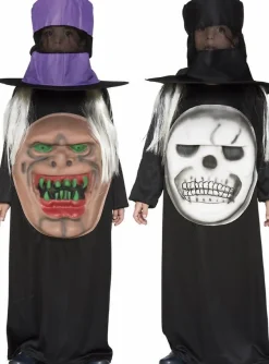 schauriges Kinder Kostüm Totenkopf o. Monster 7-12 J. Jungen Mädchen Halloween