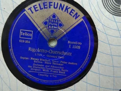 Schellack 78 rpm Telefunken Regimentstochter Aida Rigoletto Querschnitt
