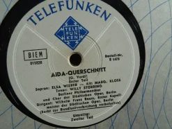 Schellack 78 rpm Telefunken Regimentstochter Aida Rigoletto Querschnitt