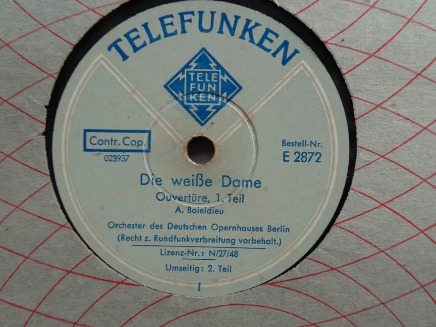 Schellack 78 rpm Telefunken Regimentstochter Aida Rigoletto Querschnitt