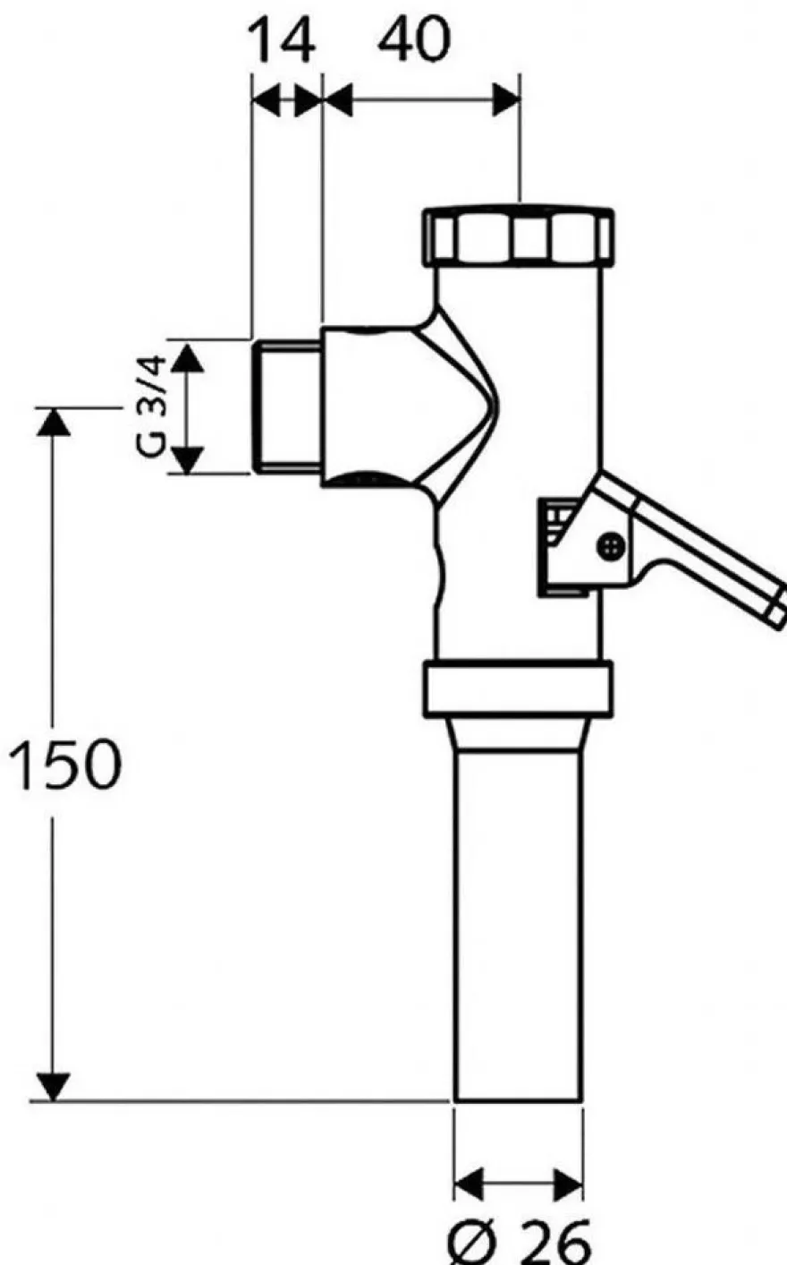 Schell WC Druckspüler Schellomat 3/4