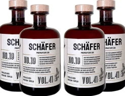 Schäfer s Premium Dry Gin No19 - 4er Set Der Schäfer Gin 0,5L (41% Vol)- [Enthä