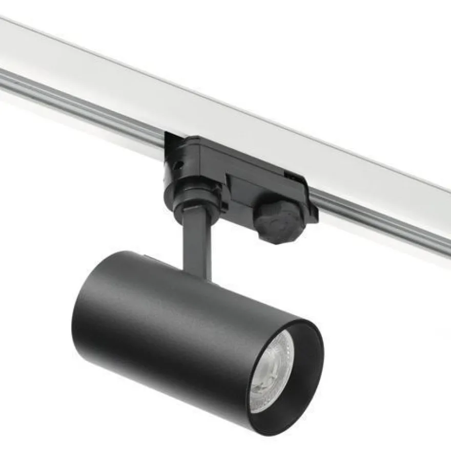 Schienensystem Komplett-Set weiße Schiene 2m+1m, 5x L-Lampe Schwarz, L-Weiche