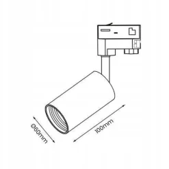 Schienensystem Komplett-Set weiße Schiene 2m+1m, 5x L-Lampe Schwarz, L-Weiche