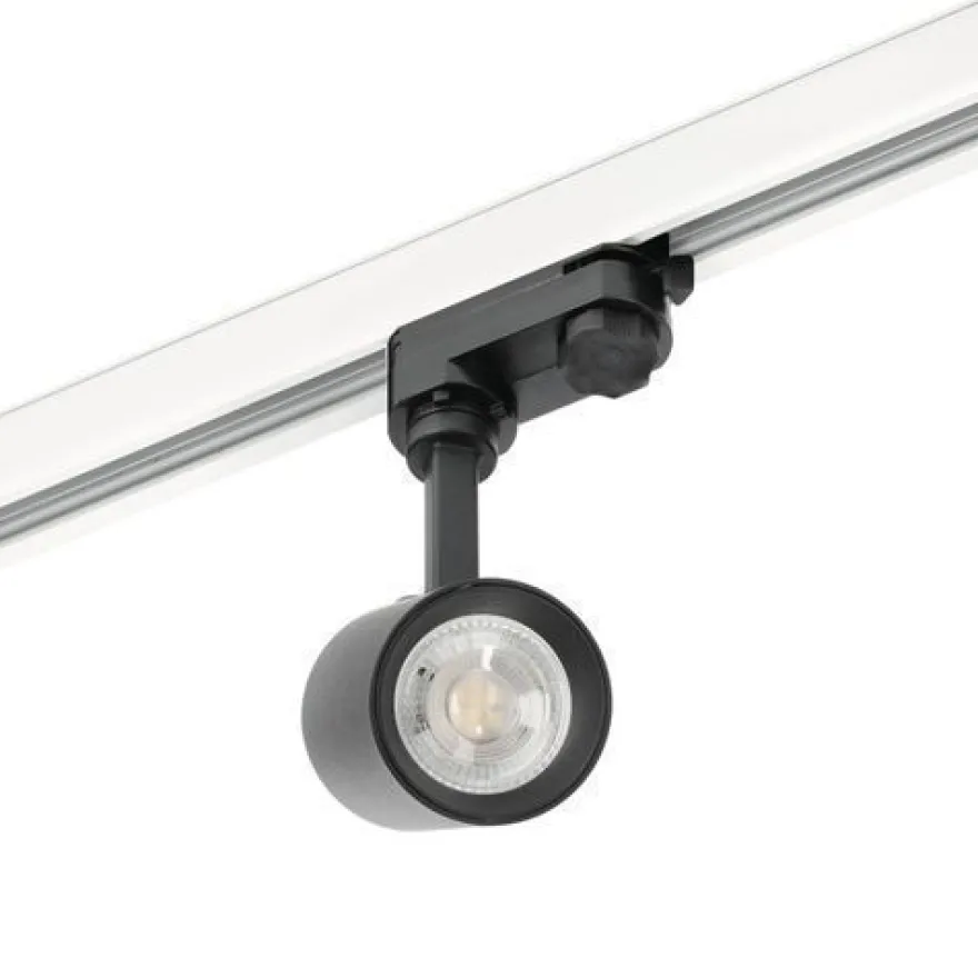 Schienensystem Komplett-Set weiße Schiene 2m+1m, 5x L-Lampe Schwarz, L-Weiche