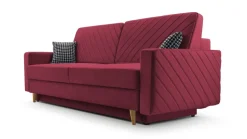 Schlafsofa California Schwarz mit Schlaffunktion und Bettkasten Couch für Wohnzimmer