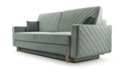 Schlafsofa California Schwarz mit Schlaffunktion und Bettkasten Couch für Wohnzimmer