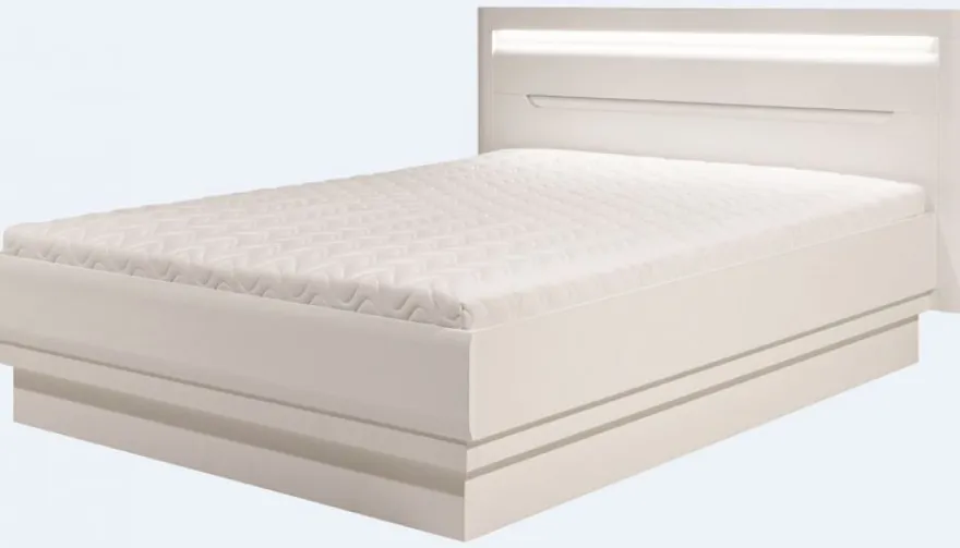 Schlafzimmer komplett weiß hochglanz IRIS Set C Schwebetürenschrank Bett Kommode