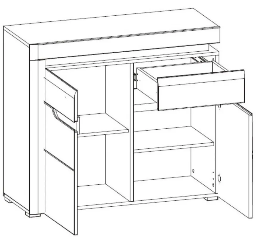 Schlafzimmer komplett weiß hochglanz IRIS Set C Schwebetürenschrank Bett Kommode
