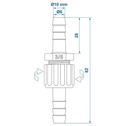 Schlauchkupplung 10mm im Blister