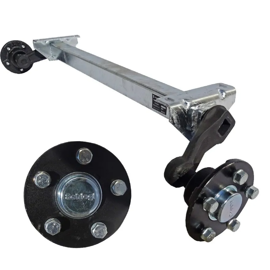 Schlegl 750kg Anhänger Achse MB8 - 1200mm - 5x112 - niedriger Bock - ungebremst