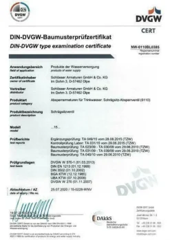 Schlösser Freistromventil / Schrägsitzventil 11/4