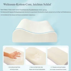 Schlummerkids Kinderkissen Einhorn, ergonomisch, atmungsaktiv, waschbar, 50x30