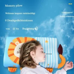 Schlummerkids Kinderkissen Einhorn, ergonomisch, atmungsaktiv, waschbar, 50x30