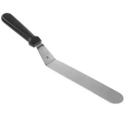 Schmaler, abgewinkelter Grillspatel aus Edelstahl, 254 mm - Hendi 855683