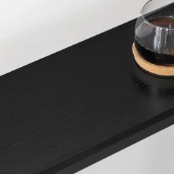 Schmaler Konsolentisch mit USB-Ladestation, 160 cm, Schwarz - Wohnzimmer Flur