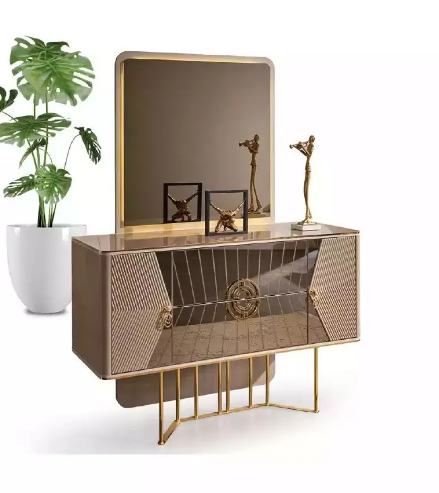 Schminktisch Luxus Schlafzimmer Kosmetiktisch Spiegeltisch Kommode Sideboard