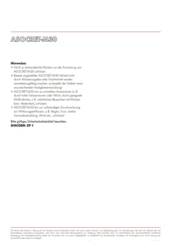 Schomburg Asocret-m30 6 kg Sockelputz, Dichtputz, Reparaturmörtel, Sperrputz