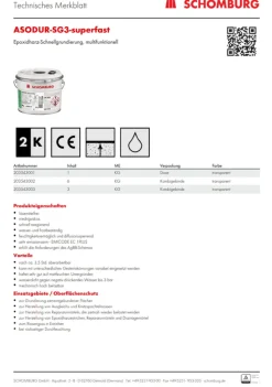 Schomburg ASODUR-SG3-superfast Epoxidharz-Schnellgrundierung Epoxidharzestrich