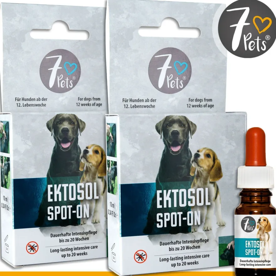Schopf 7 Pets 2 x 10 ml Ektosol Spot-On für Hunde ab der 12. Lebenswoche