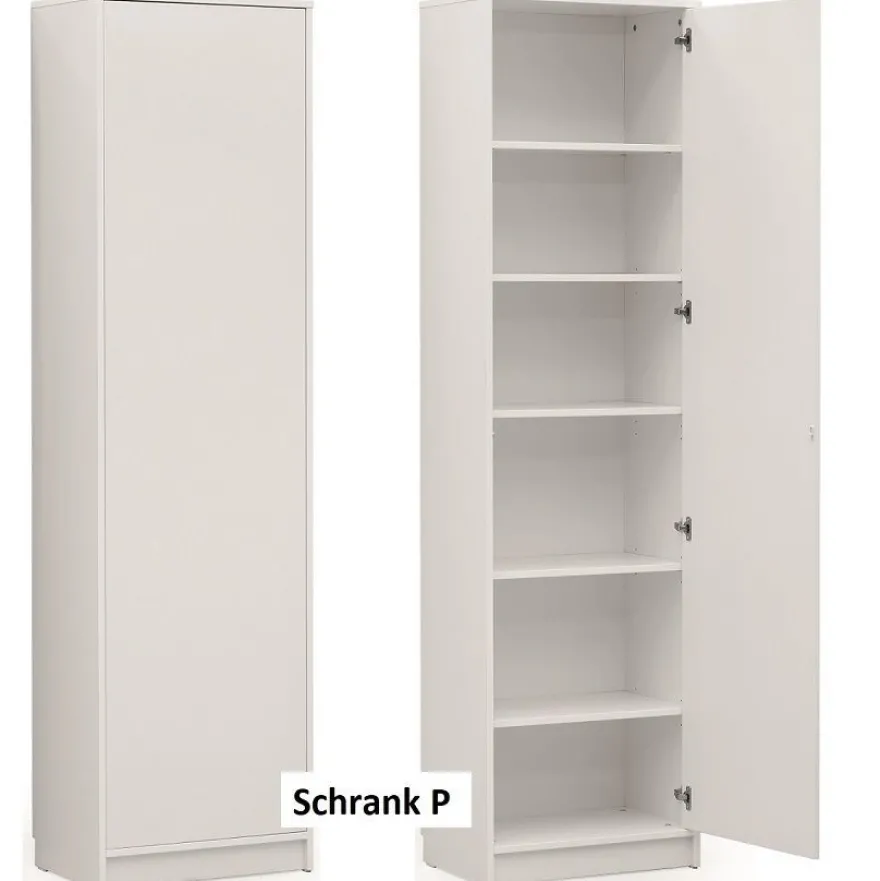Schrankbett Wandbett Klappbett vertikal VB90/120/140 x 200 mit 2Schränken weiß sonoma