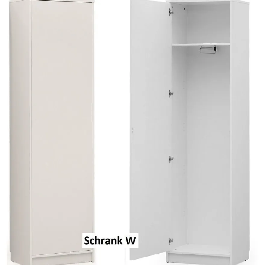 Schrankbett Wandbett Klappbett vertikal VB90/120/140 x 200 mit 2Schränken weiß sonoma