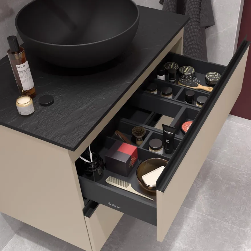 Schrank wandhängend SPIRIT 600 2 Metallauszug Macchiato 598 x 540 x 450 mm