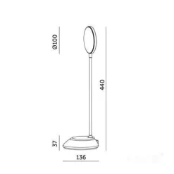 Schreibtischlampe Tragbar USB Farbsteuerung Kabellos, dimmbar, 3 Stunden Licht, Mint