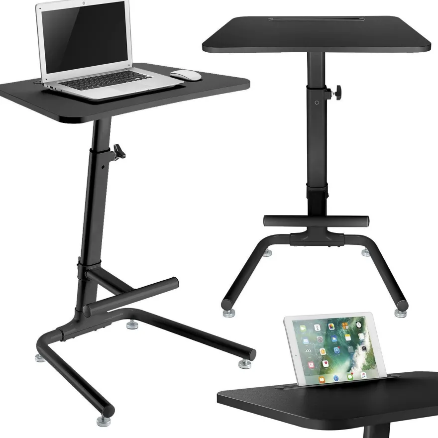 Schreibtisch Laptopständer mit Fußstütze Tisch Notebooktisch Tablettisch Tablet