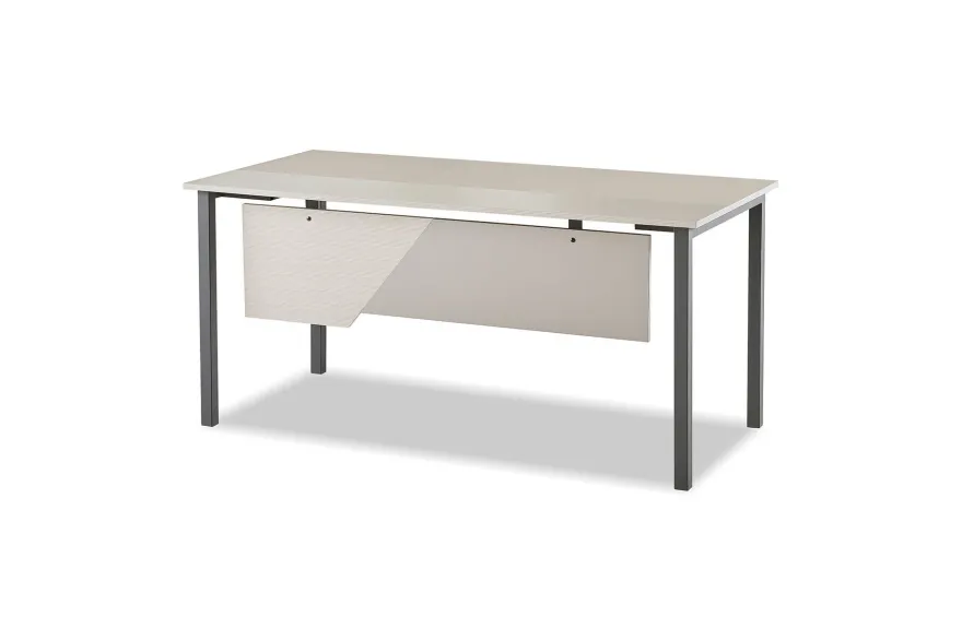 Schreibtisch ohne Schubladen Beige Modern Tisch mit Metallgestell