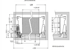 Schubkasten Küchenschublade Schublade Systembox Küchenschubkasten 40Kg TB10