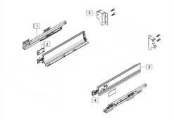 Schubkasten Küchenschublade Schublade Systembox Küchenschubkasten 40Kg TB10